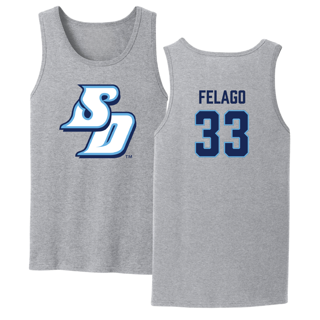 University of San Diego Football Sport Gray Tank Top - #33 Nick Felago