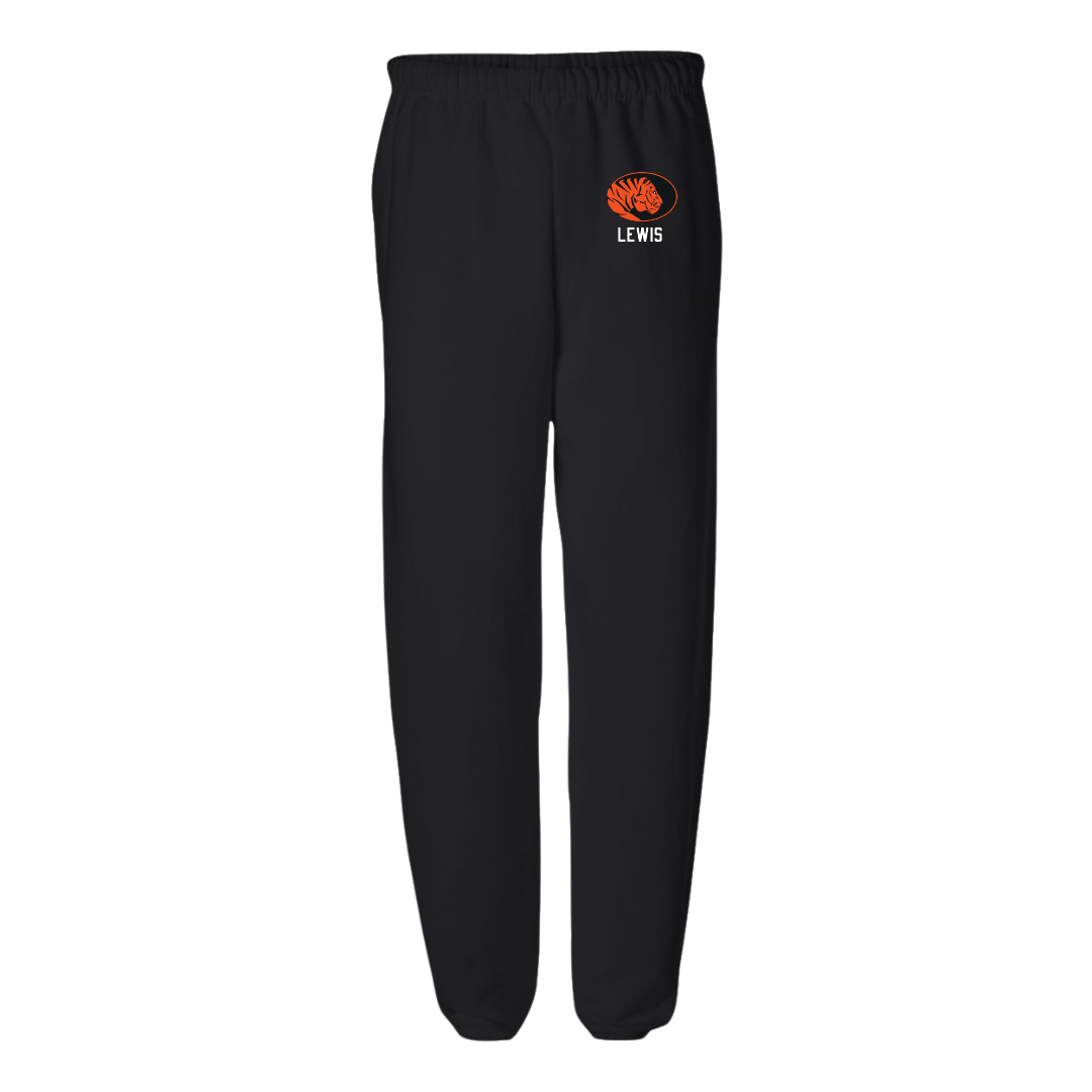 East Central University Football Black Sweatpants - #49 Amajah Lewis
