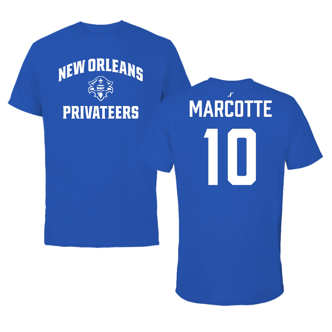 University of New Orleans Baseball Blue General Performance Tee - #10 Riley Marcotte