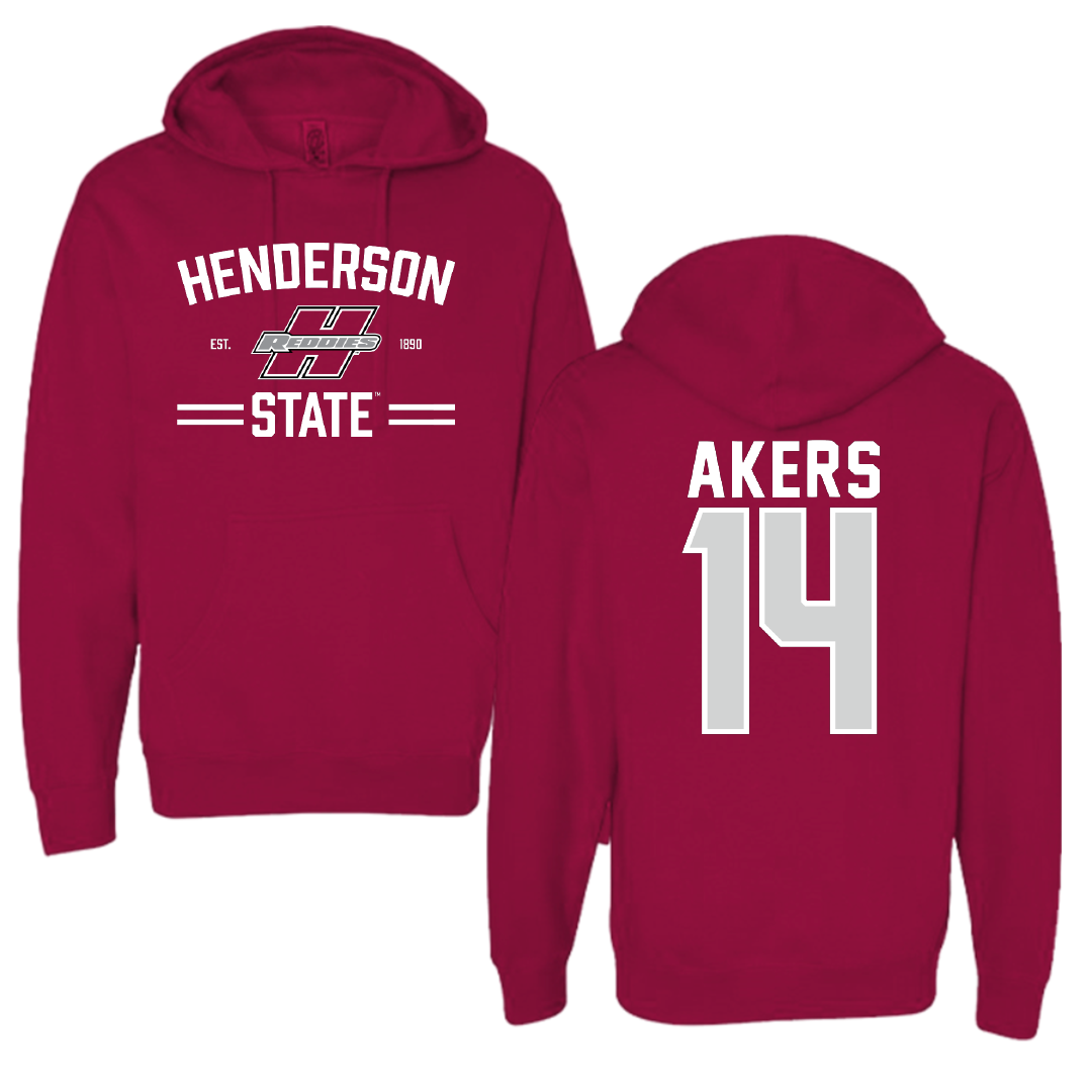 Henderson State University Softball Cardinal General Hoodie - #14 Hilary Akers