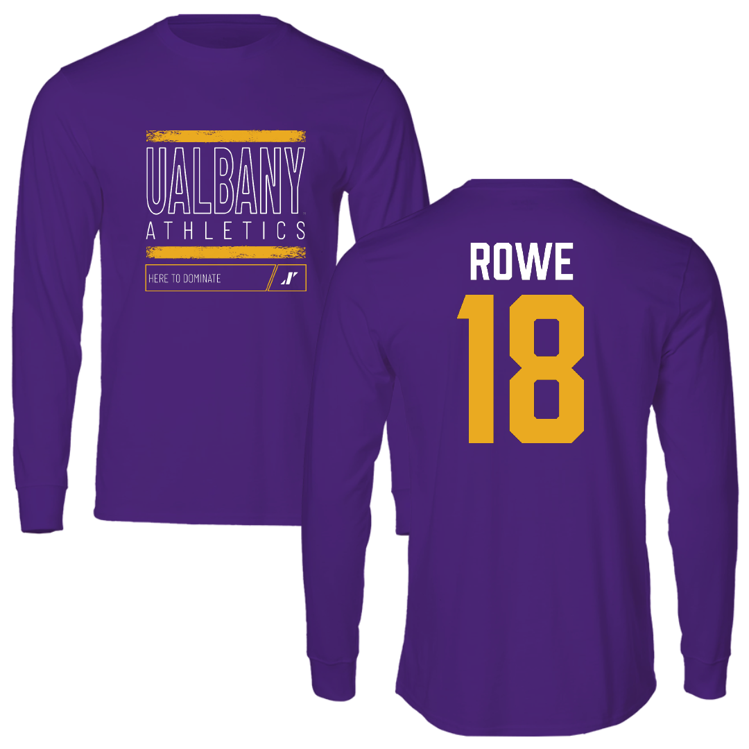 University at Albany Lacrosse Purple Dominate Long Sleeve - #18 Courtney Rowe