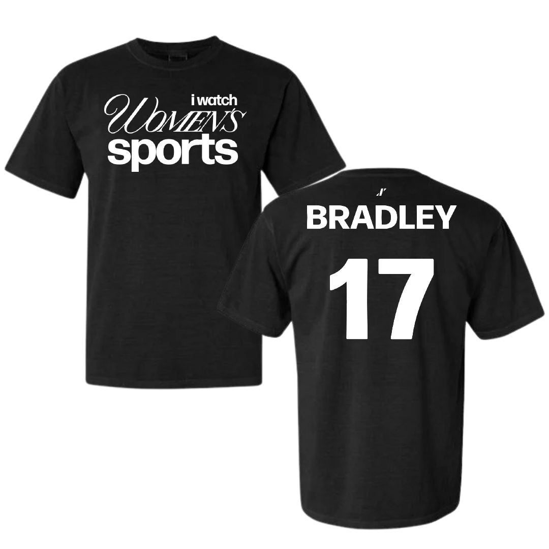 University of Louisiana at Lafayette Soccer Black WHM Comfort Colors Tee - #17 Megan Bradley