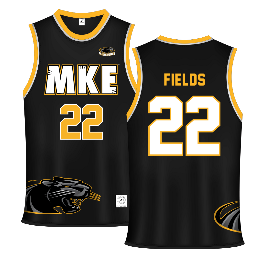 University of Wisconsin-Milwaukee Black Basketball Jersey - #22 Faizon Fields