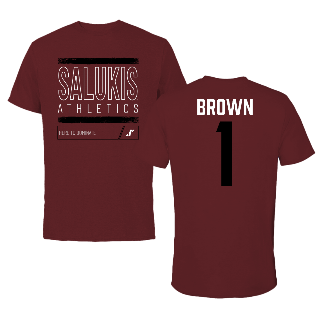Southern Illinois University at Carbondale Basketball Maroon Dominate Performance Tee - #1 Tyranny Brown