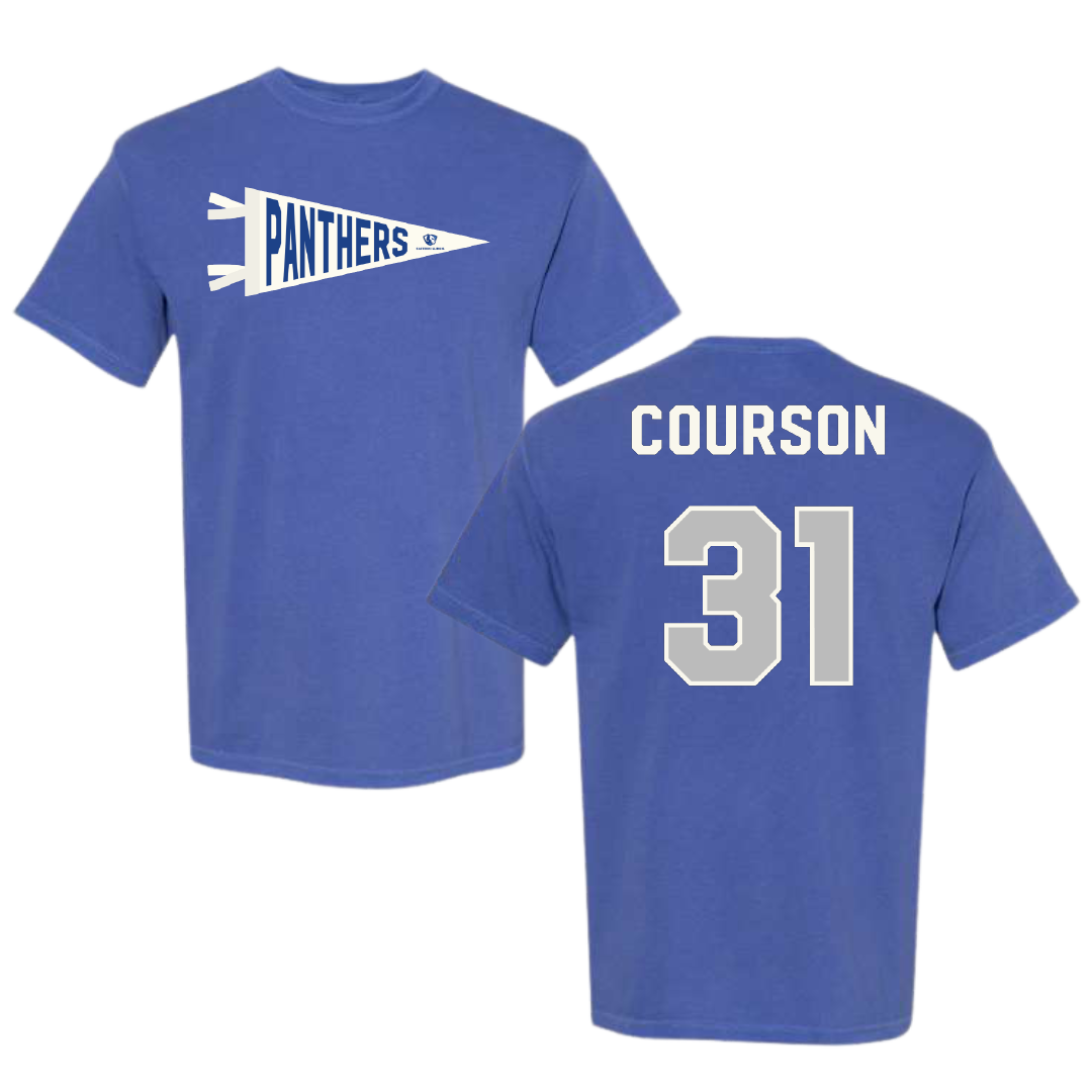 Eastern Illinois University Baseball Black Pennant Comfort Colors Tee - #31 Zach Courson