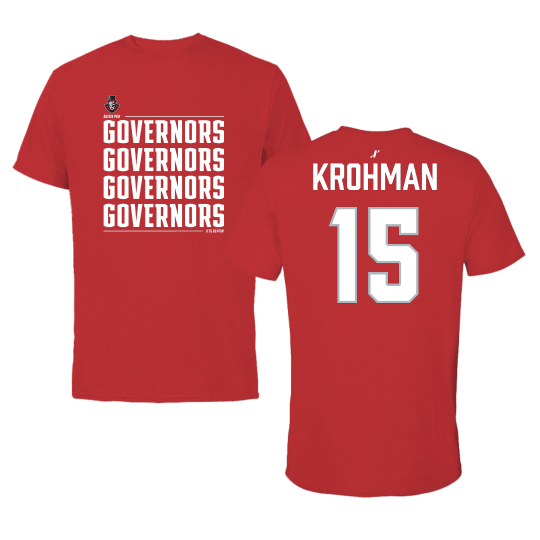 Austin Peay State University Softball Red General Tee - #15 Macy Krohman