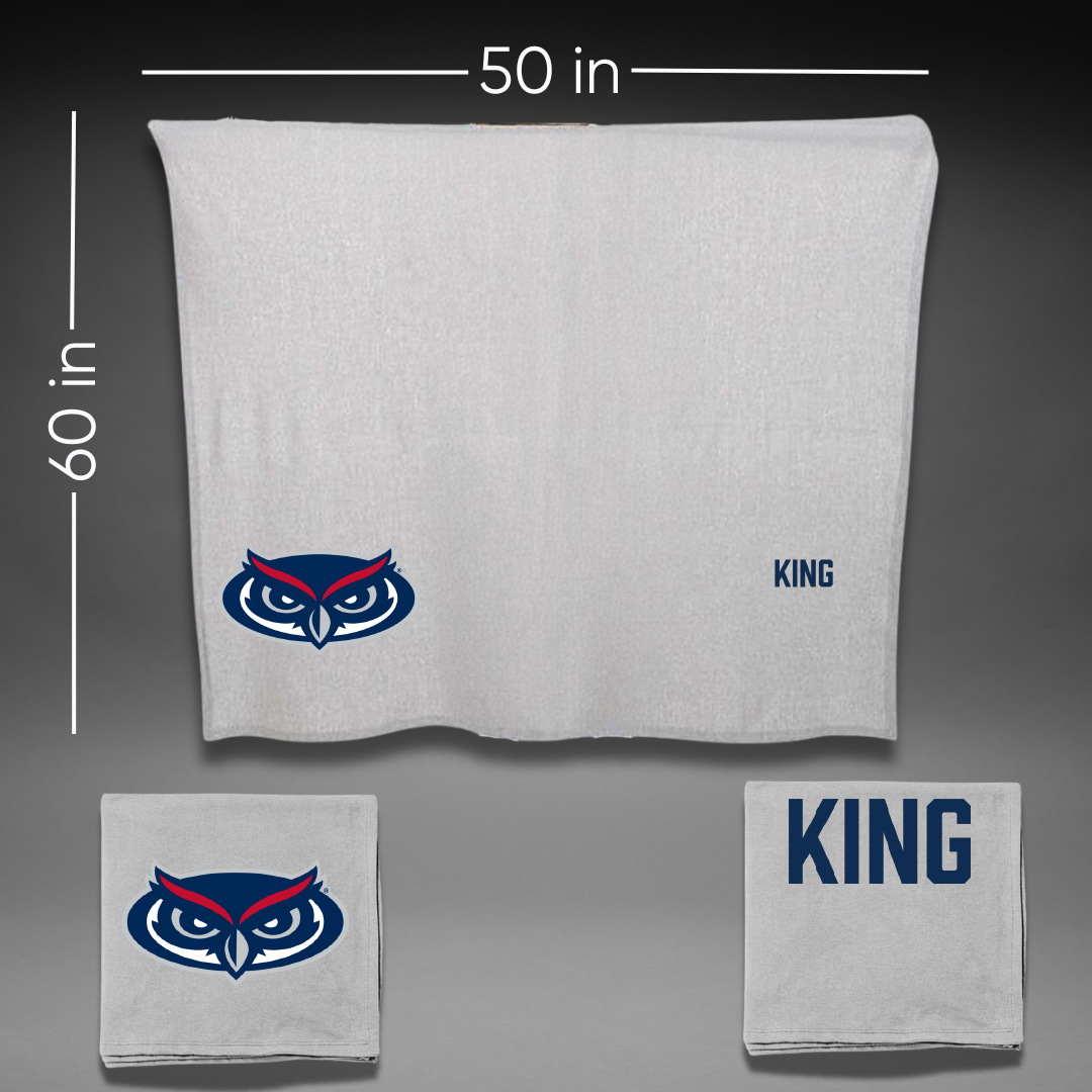 Florida Atlantic University Golf Gray Blanket - Autumn King