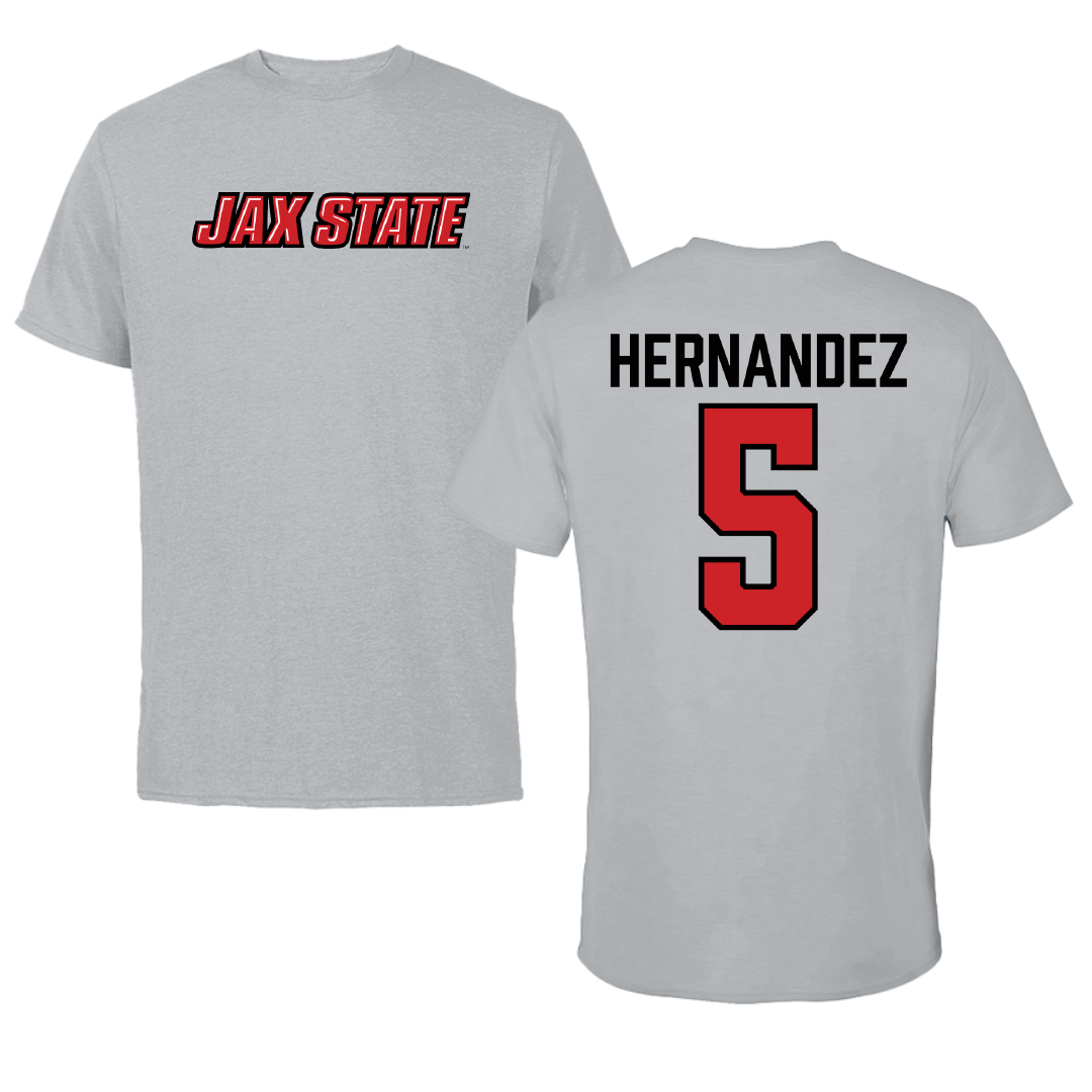 Jacksonville State University Baseball Sport Gray Tee - #5 Javon Hernandez