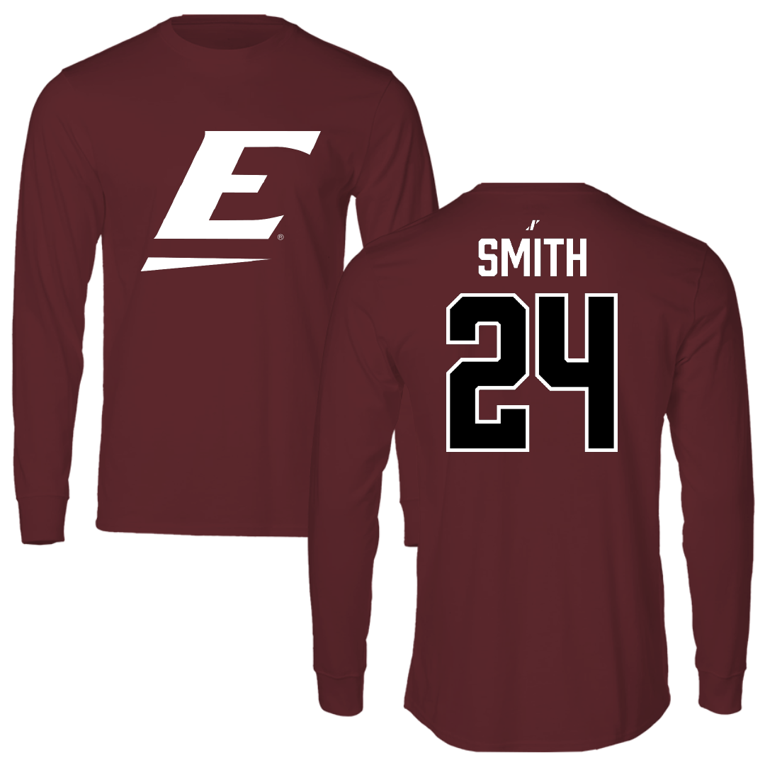 Eastern Kentucky University Football Maroon Long Sleeve - #24 Kaden Smith