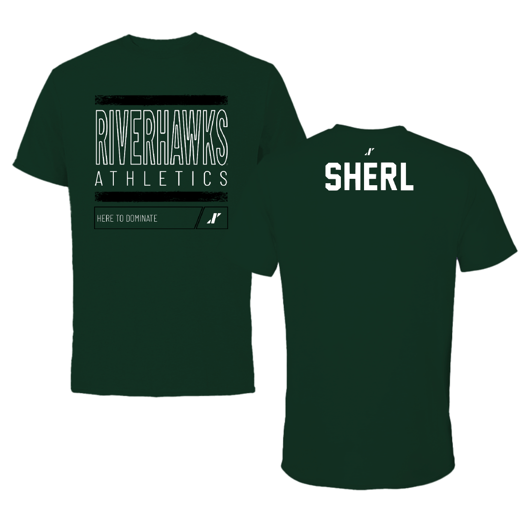 Northeastern State University Baseball Forest Green Dominate Tee - Gannon Sherl