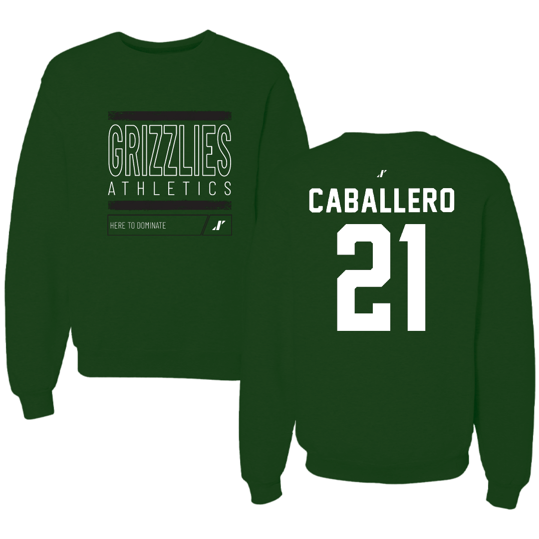 Adams State University Soccer Forest Green Dominate Crewneck - #21 Karlee Caballero