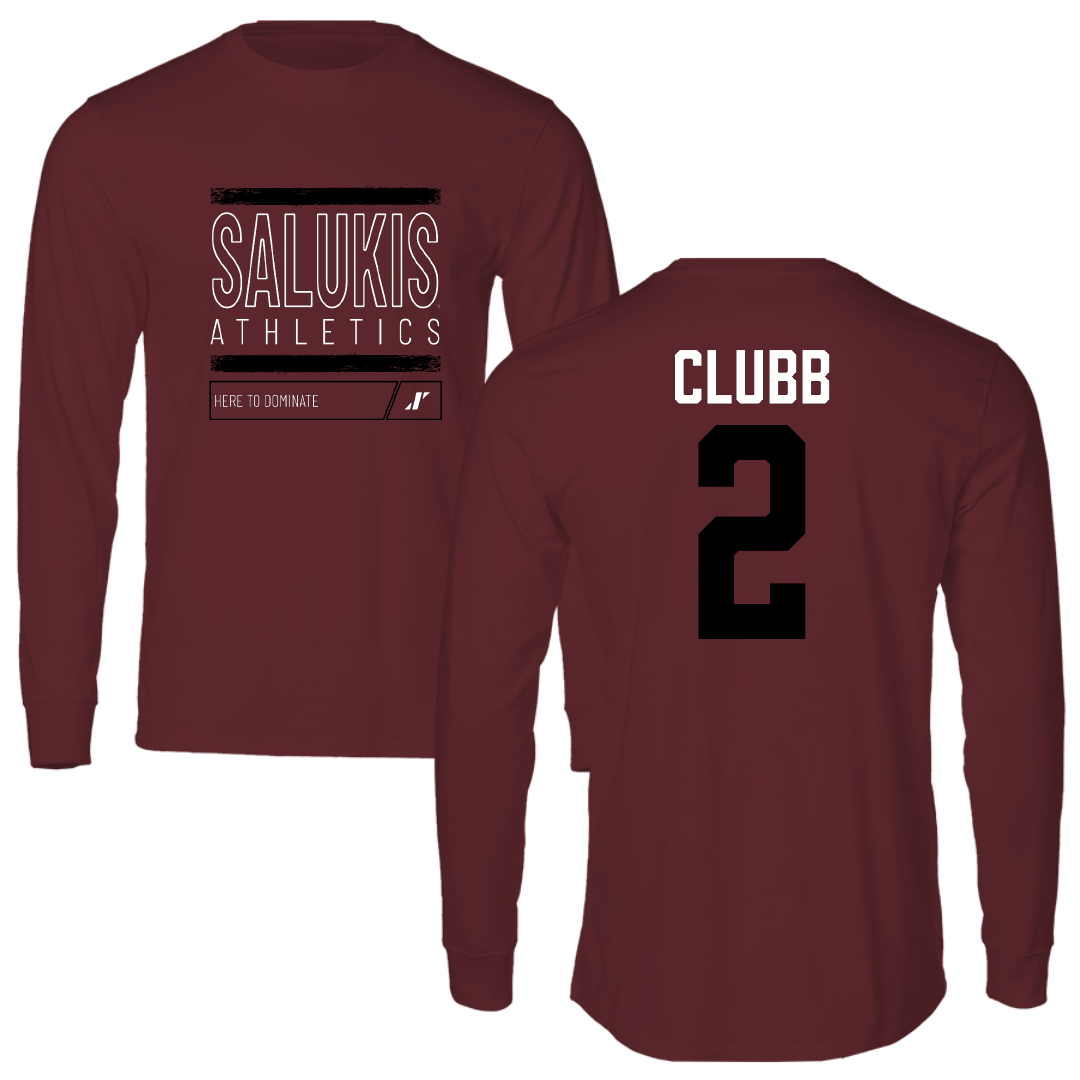 Southern Illinois University at Carbondale Basketball Maroon Dominate Long Sleeve - #2 Paige Clubb