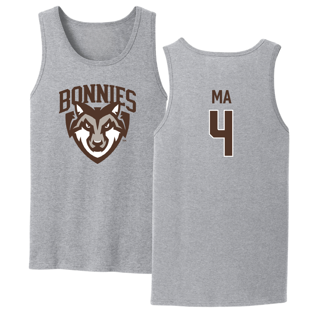 St. Bonaventure University Soccer Sport Gray Tank Top - #4 Lilly Ma