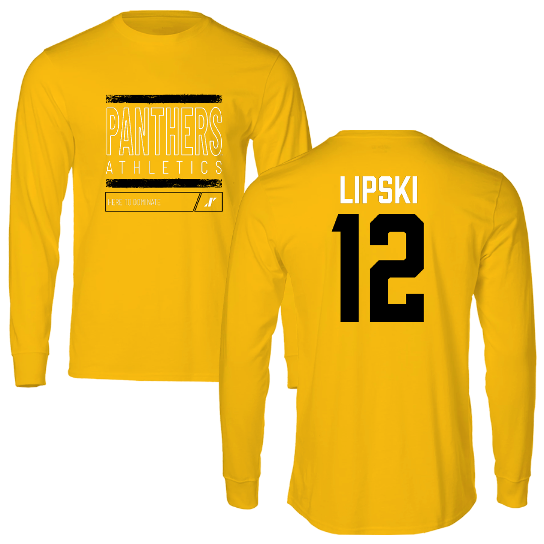 University of Wisconsin-Milwaukee Volleyball Gold Dominate Performance Long Sleeve - #12 Bella Lipski