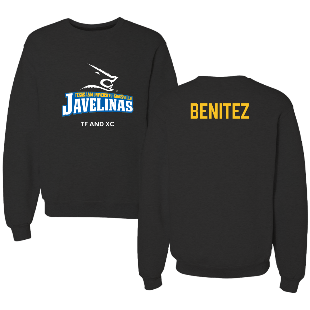 Texas A&M University-Kingsville TF and XC Black Crewneck - Jose Benitez