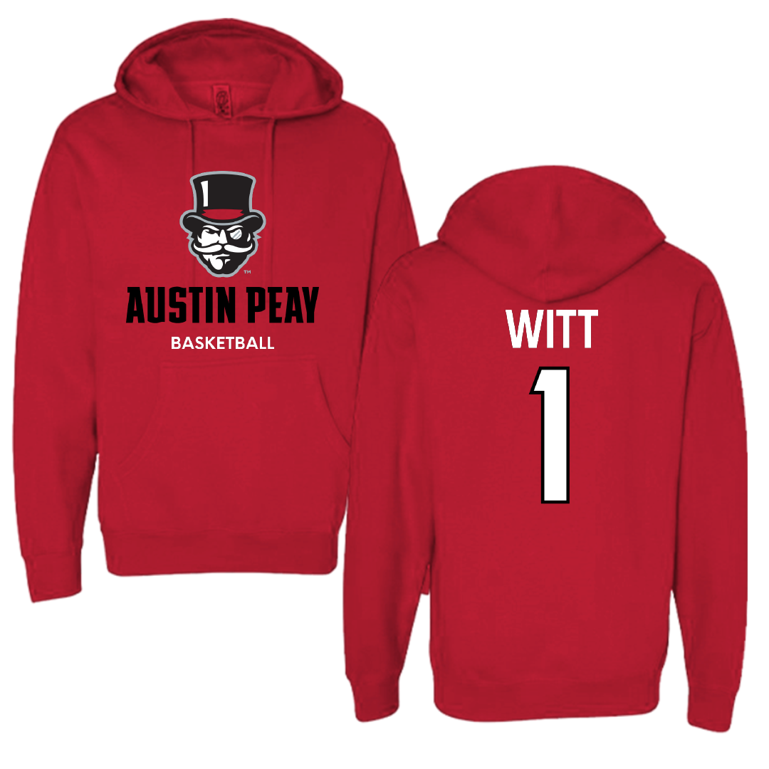 Austin Peay State University Basketball (M) Red Hoodie - #1 Sai Witt