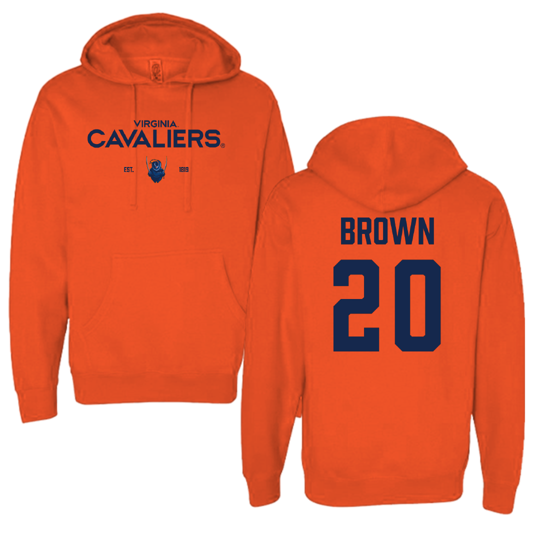 University of Virginia Football Orange General Hoodie - #20 Xavier Brown