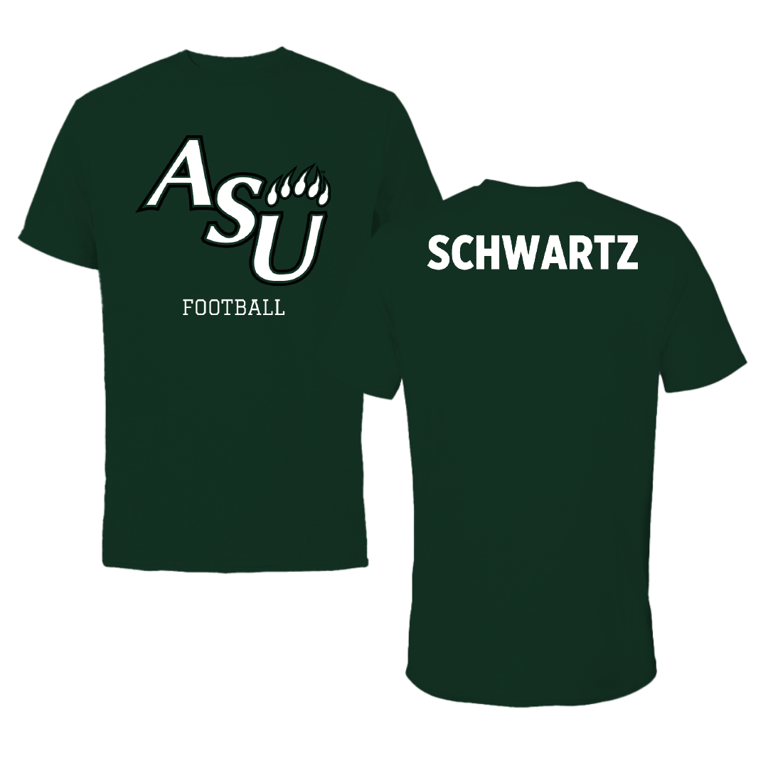 Adams State University Football Forest Green Performance Tee - Jason Schwartz