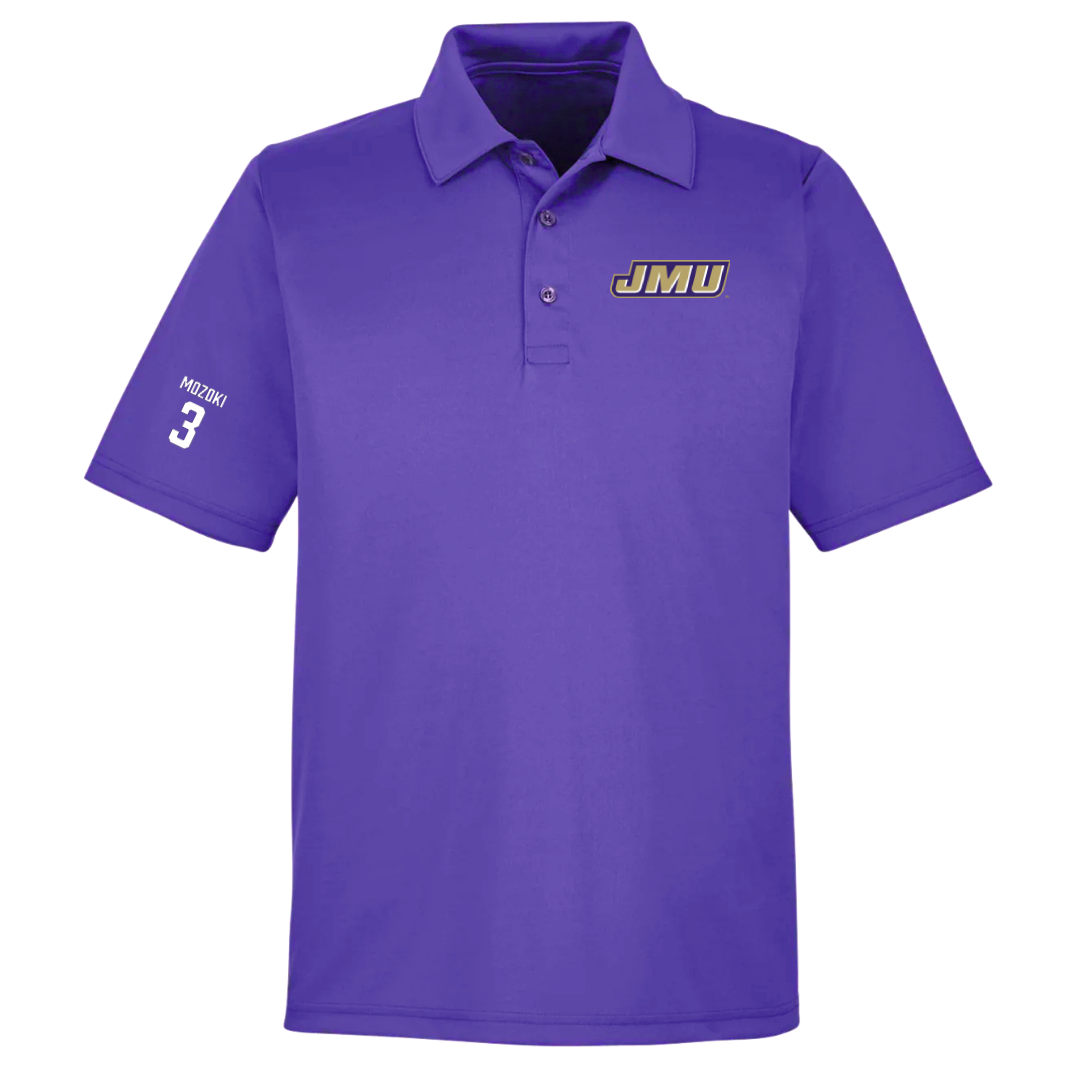 James Madison University Baseball Purple Polo - #3 Todd Mozoki