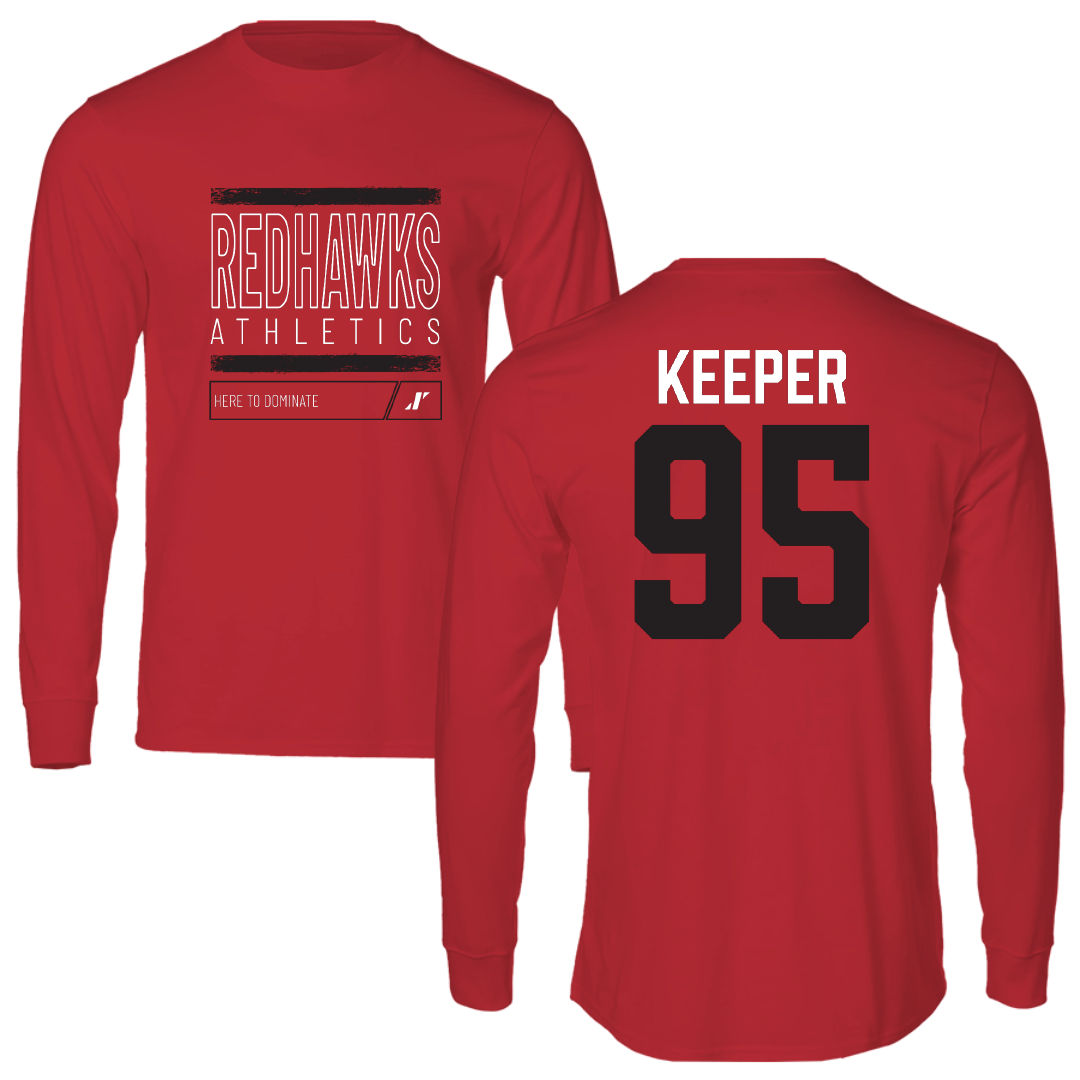 Southeast Missouri State University Football Red Dominate Long Sleeve - #95 Sam Keeper