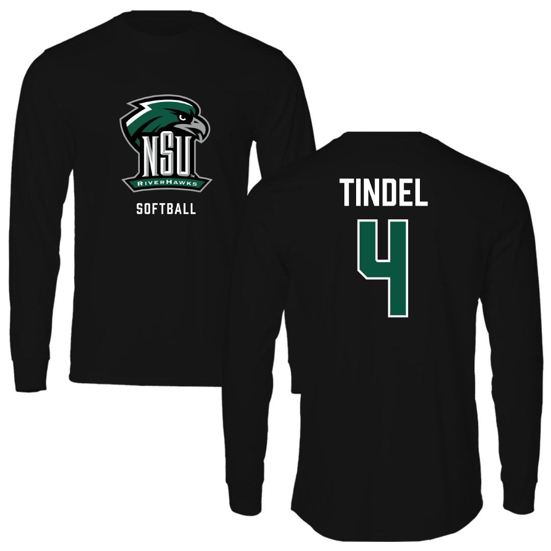 Northeastern State University Softball Black Long Sleeve - #4 Korynn Tindel