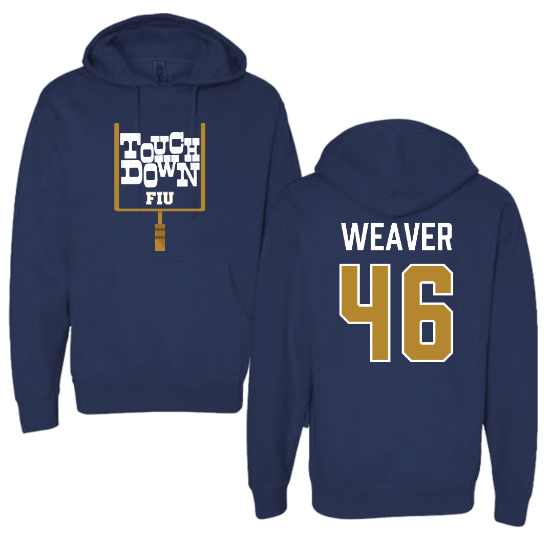 Florida International University Football Navy Touchdown Hoodie - #46 Atavious Weaver