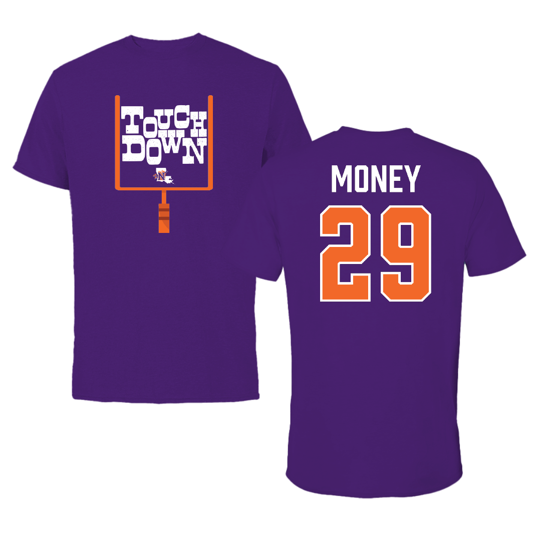 Northwestern State University Football Purple Touchdown Performance Tee - #29 Brett Money