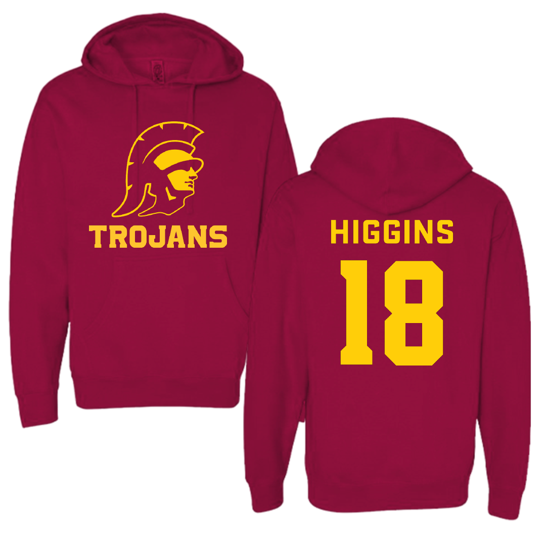 University of Southern California Baseball Cardinal Hoodie - #18 Kade Higgins