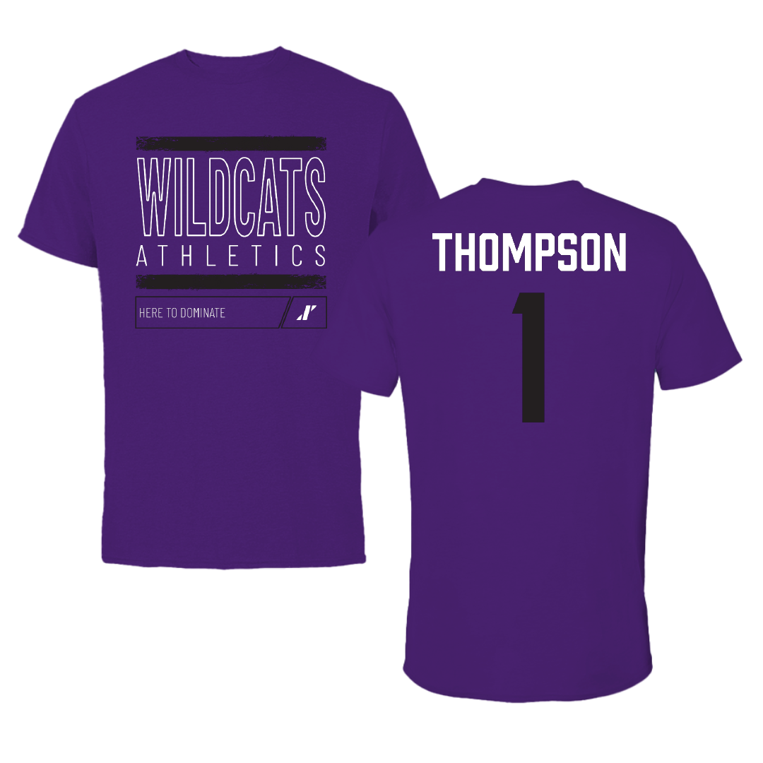 Weber State University Football Purple Dominate Performance Tee - #1 Keahnist Thompson