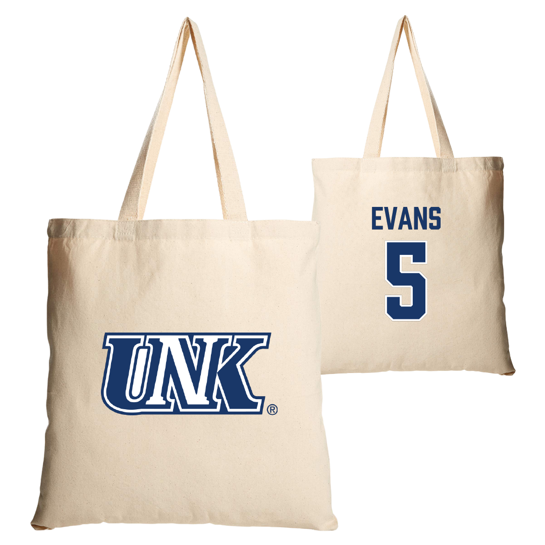 University of Nebraska at Kearney Basketball Tan Canvas Tote Bag - #5 Sean Evans