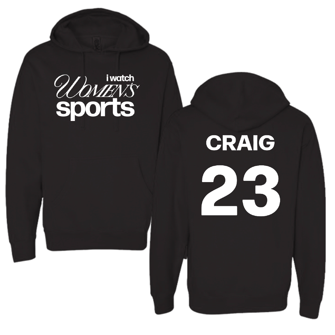 Nicholls State University Basketball Black WHM Hoodie - #23 Daelyn Craig