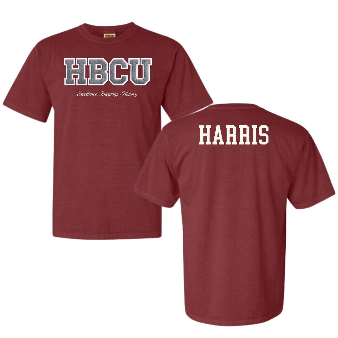 North Carolina Central University TF and XC Maroon HBCU Varsity Comfort Colors Tee - Jaeda Harris