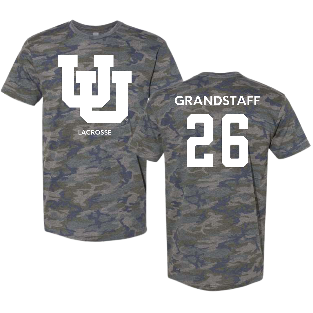 University of Utah Lacrosse (M) Vintage Camo Tee - #26 Brady Grandstaff