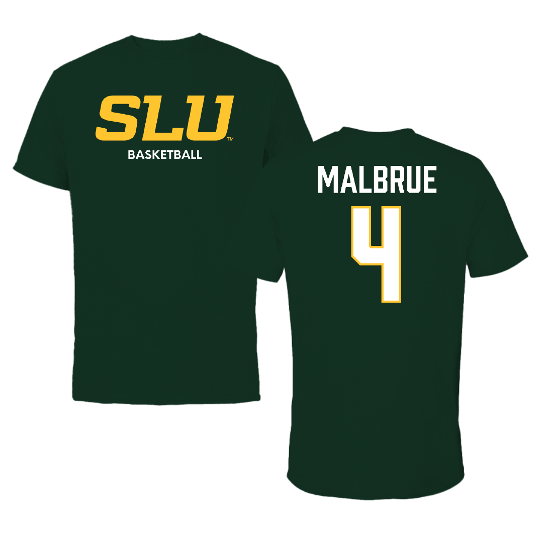 Southeastern Louisiana University Basketball (M) Forest Green Performance Tee - #4 Jason Malbrue