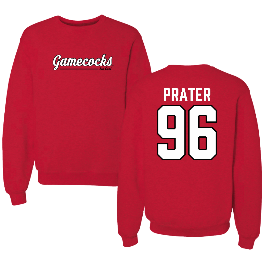 Jacksonville State University Football Red General Crewneck - #96 Darrell Prater