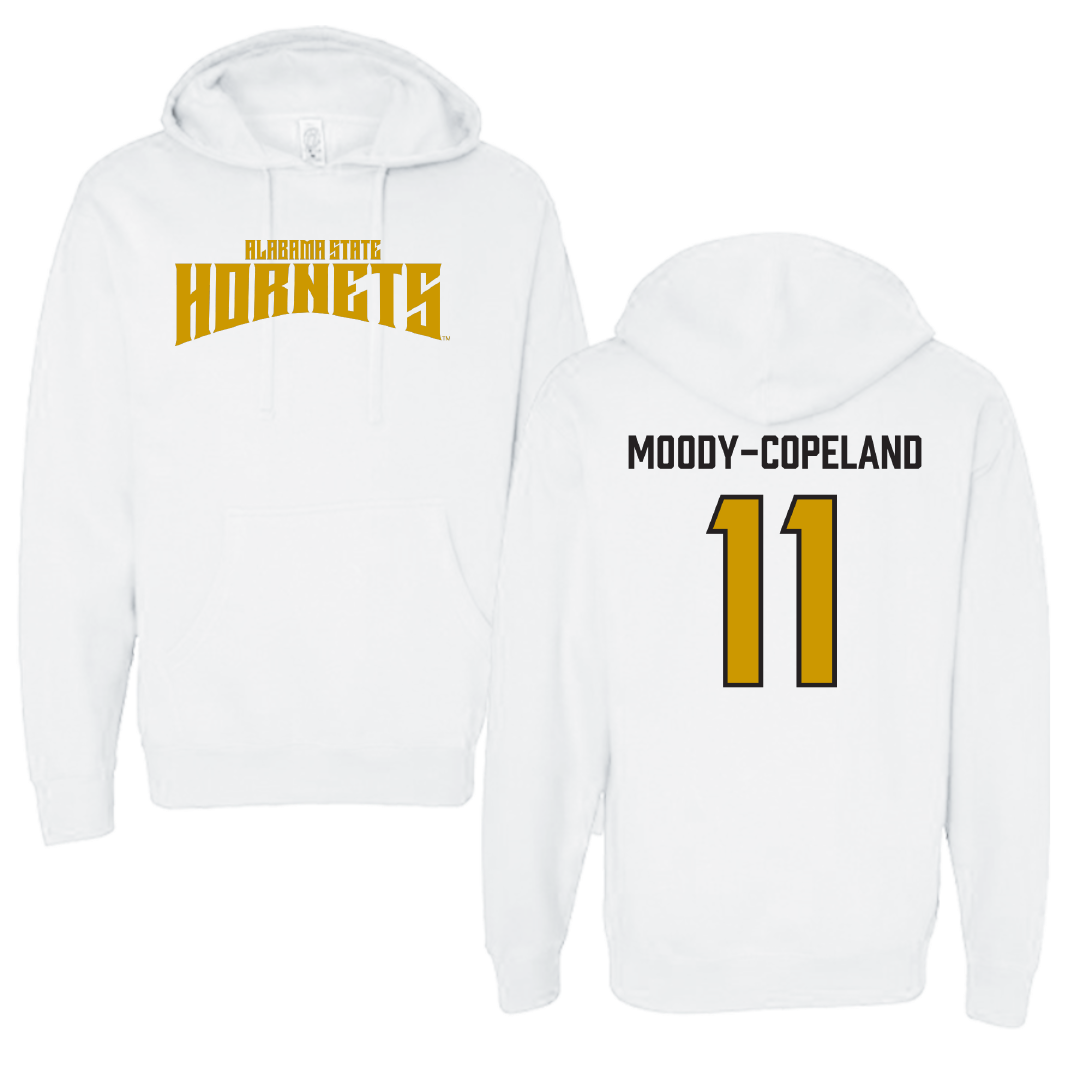 Alabama State University Football White Classic Hoodie - #11 Aydden Moody-copeland