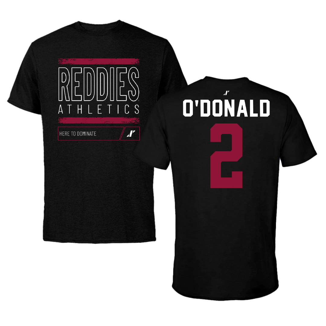 Henderson State University Football Black Dominate Tee - #2 Fredrick O'Donald