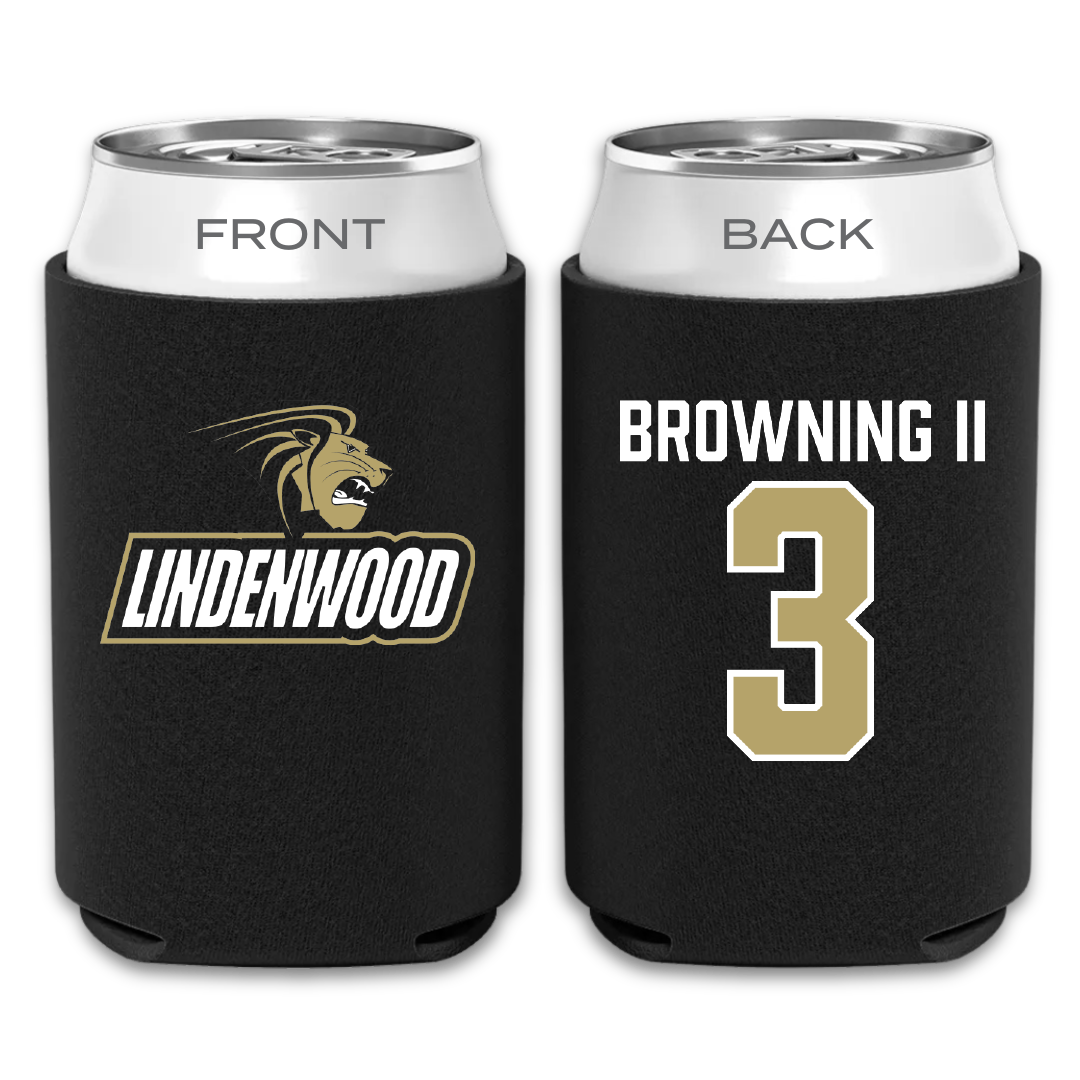 Lindenwood University Basketball Black Can Cooler - #3 Markeith Browning II