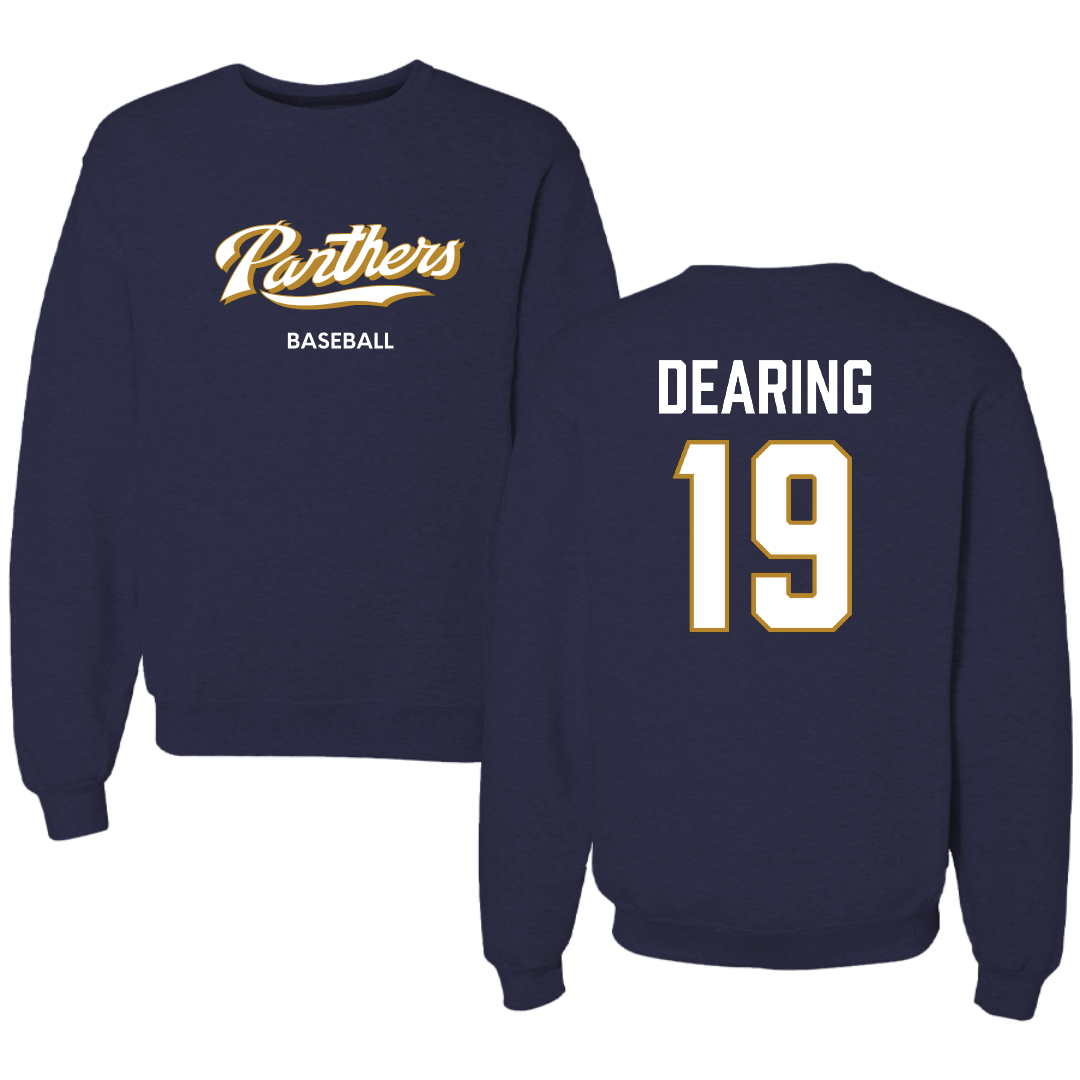 Florida International University Baseball Navy Panthers Crewneck - #19 Austin Dearing