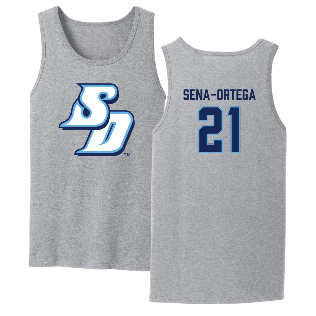 University of San Diego Football Sport Gray Tank Top - #21 Trey Sena-Ortega