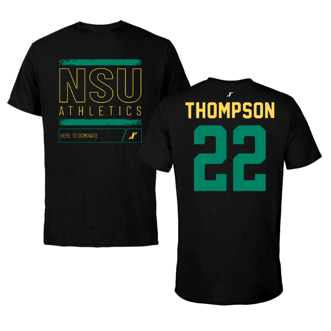 Norfolk State University Football Black Dominate Performance Tee - #22 Ryan Thompson