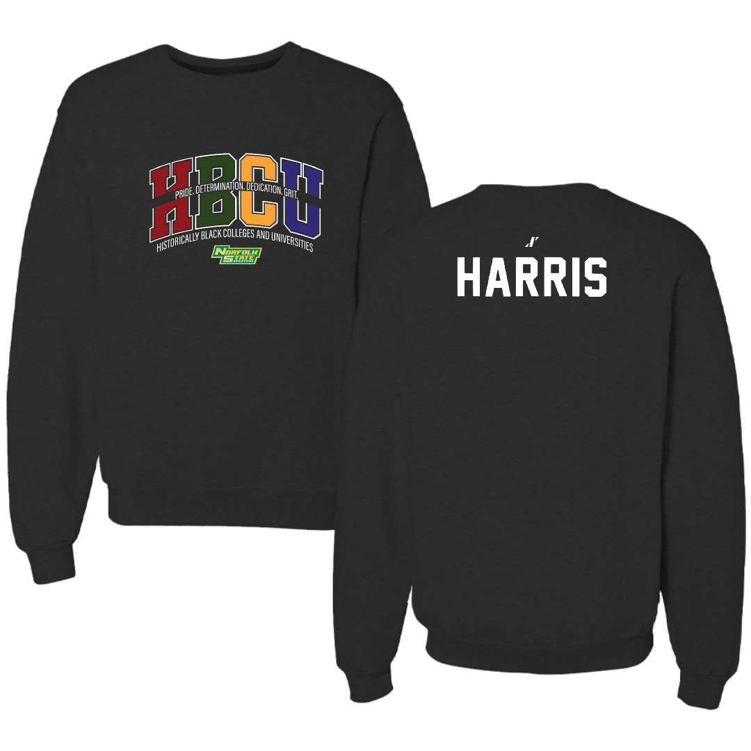 Norfolk State University TF and XC Black HBCU Crewneck - Armani Harris