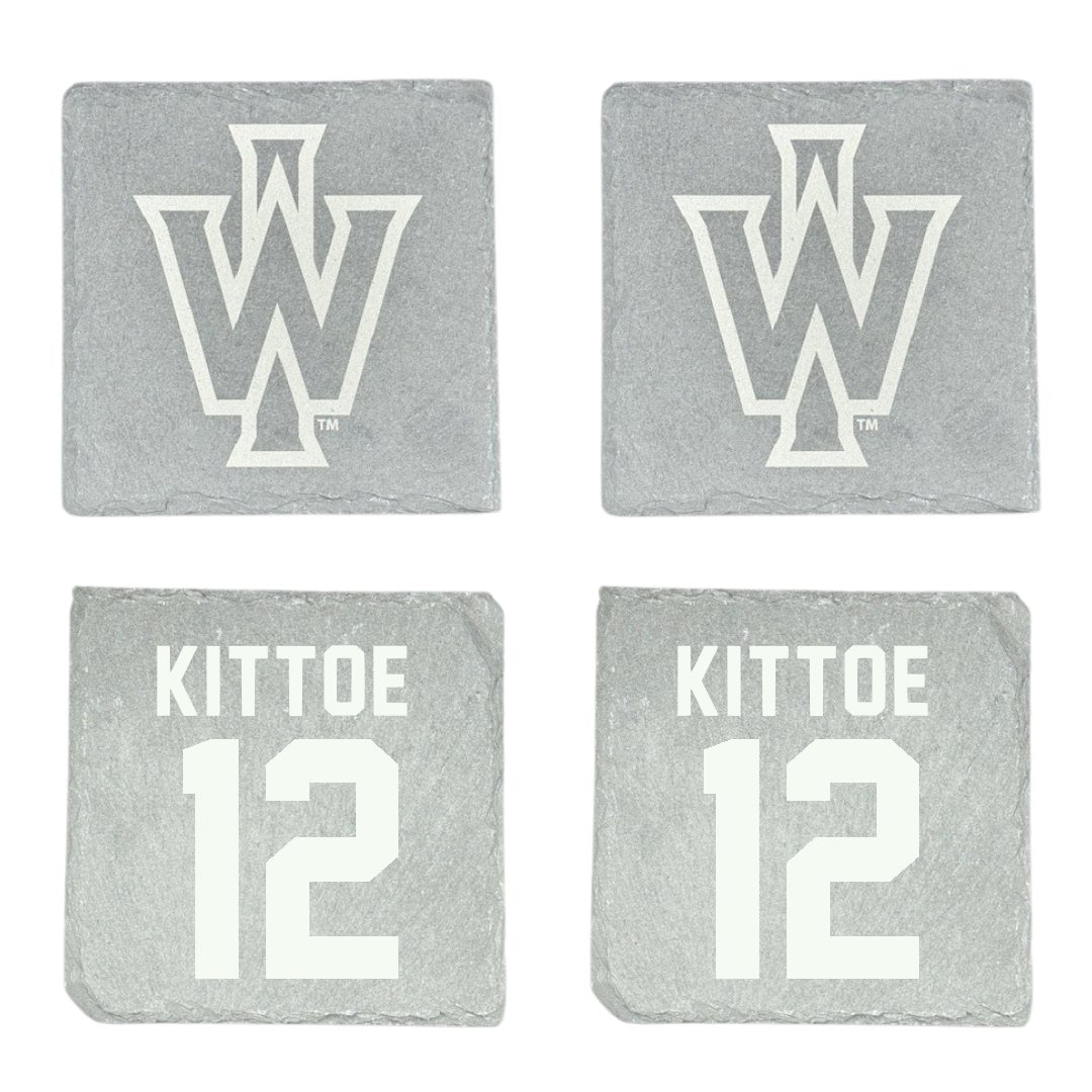 Illinois Wesleyan University Lacrosse Stone Coaster (4 Pack)  - #12 John Kittoe