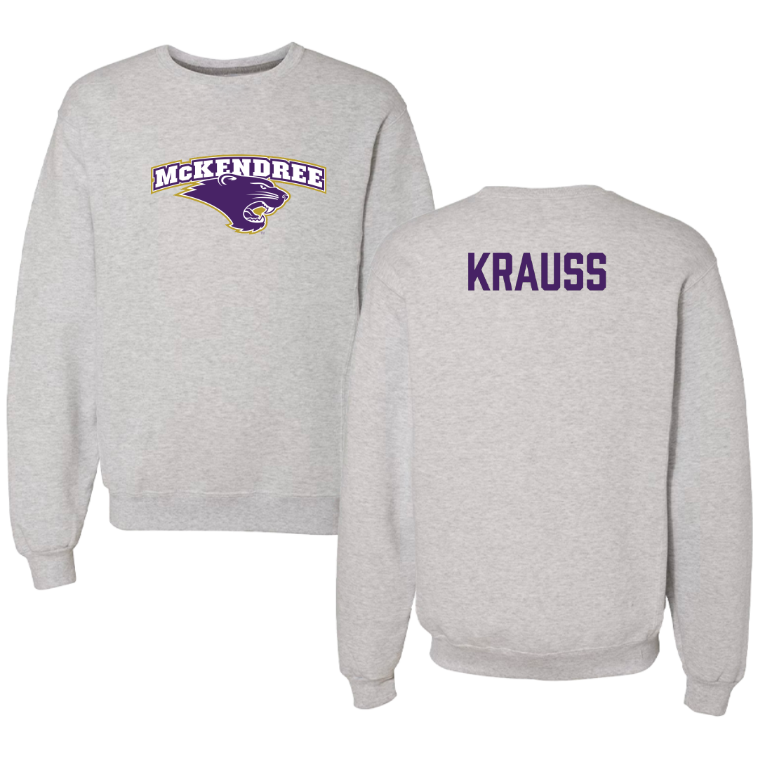 McKendree University Wrestling Light Gray Crewneck - Lydia Krauss