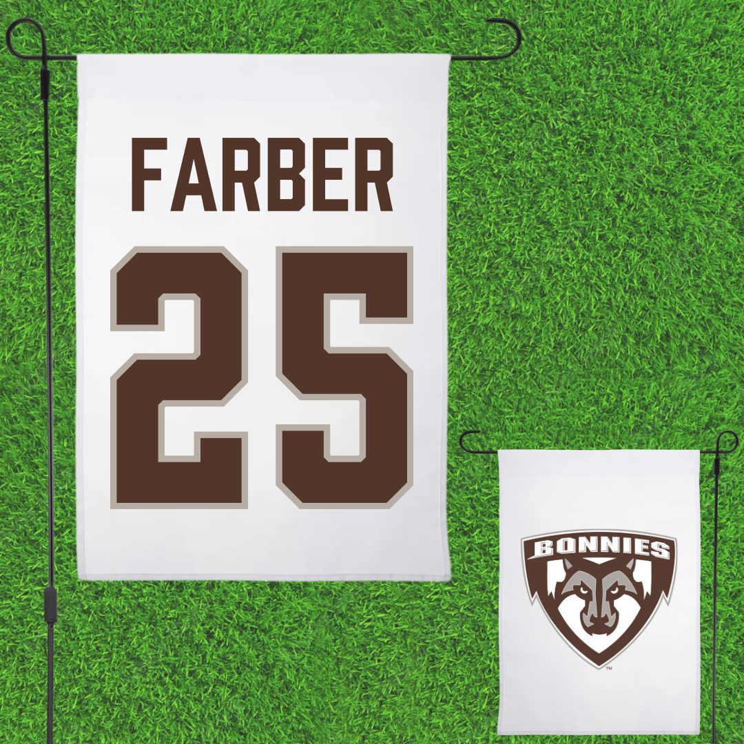 St. Bonaventure University Softball White Garden Flag - #25 Abby Farber