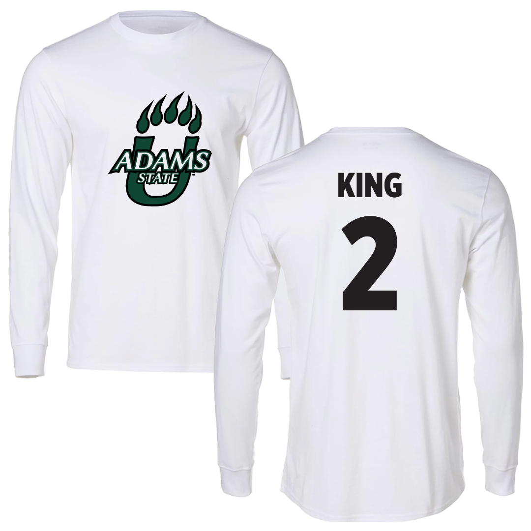 Adams State University Basketball (M) White Long Sleeve - #2 Jayce King
