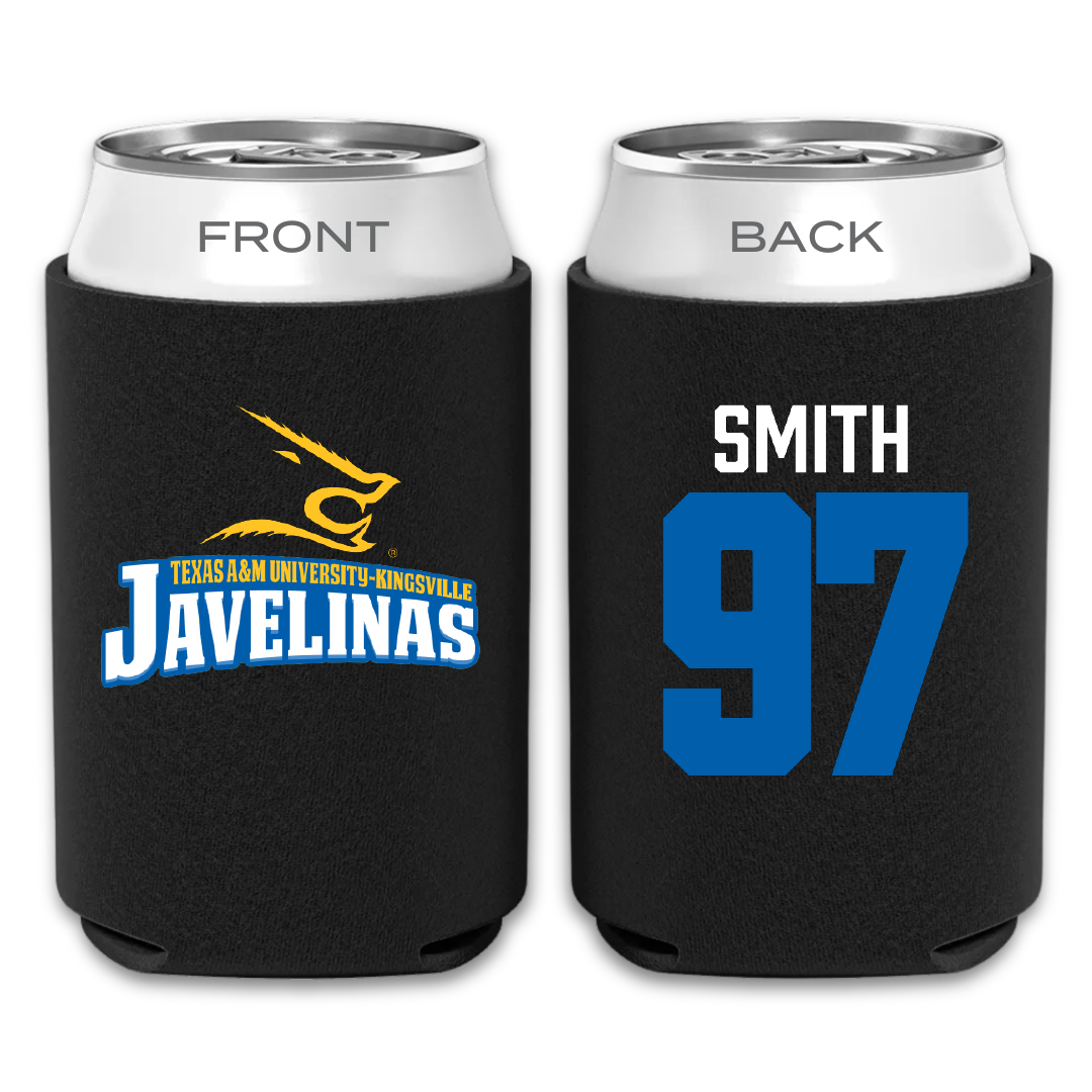 Texas A&M University-Kingsville Football Black Can Cooler - #97 Victor Smith