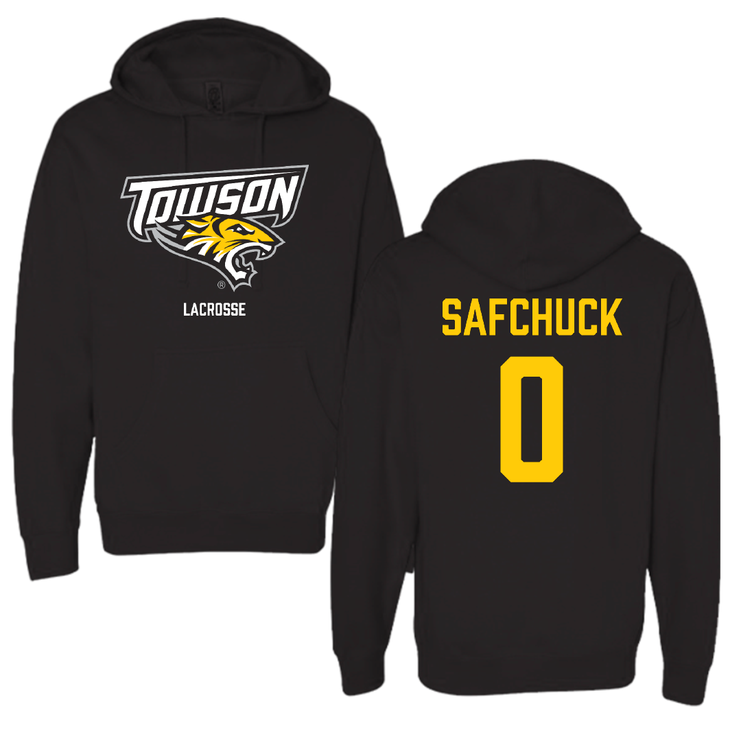 Towson University Lacrosse (W) Black Hoodie - #0 Savannah Safchuck