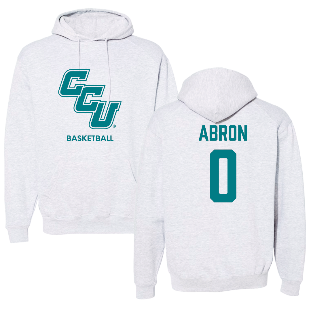Coastal Carolina University Basketball (W) Light Gray Hoodie - #0 Tiara Abron