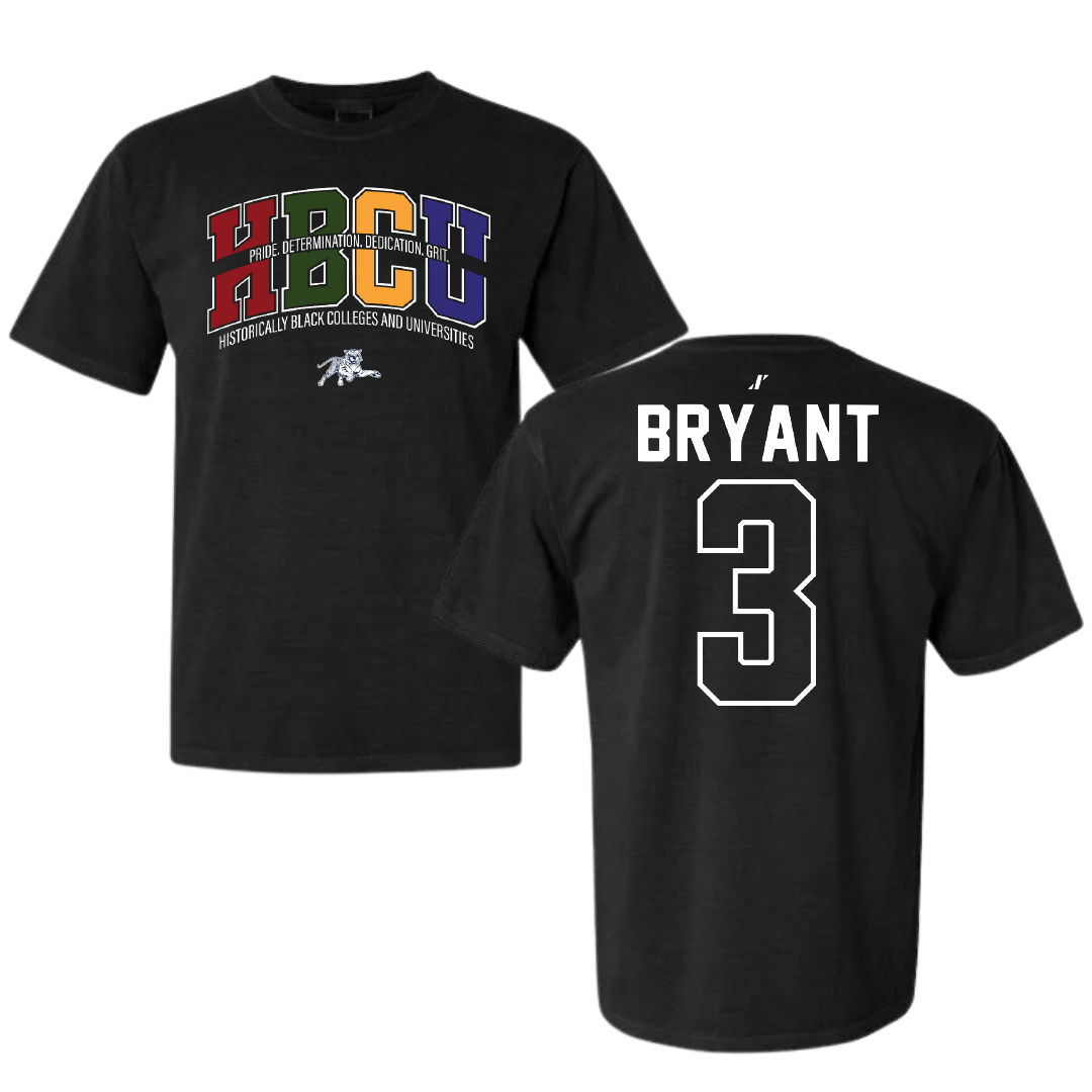 Jackson State University Volleyball Black HBCU Comfort Colors Tee - #3 Trinity Bryant